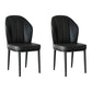 Contemporary Metal Side Chair Dining Room Armless Cushion Wingback Chair Matte Black 2 Piece Set Clearhalo ' kitchen&dining_furn' 'Dining Chairs' 'Dining Tables & Seating' 'dining_chair' 'furn' 'furn_dining_chair' 'Furniture' 'furniture_dining_chair' 'Kitchen & Dining Furniture' 'kitchen' 3910775