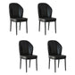 Contemporary Metal Side Chair Dining Room Armless Cushion Wingback Chair Matte Black 4 Piece Set Clearhalo ' kitchen&dining_furn' 'Dining Chairs' 'Dining Tables & Seating' 'dining_chair' 'furn' 'furn_dining_chair' 'Furniture' 'furniture_dining_chair' 'Kitchen & Dining Furniture' 'kitchen' 3910776