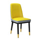 Contemporary Metal Side Chair Dining Room Armless Cushion Wingback Chair Yellow-Gray 1 Piece Clearhalo ' kitchen&dining_furn' 'Dining Chairs' 'Dining Tables & Seating' 'dining_chair' 'furn' 'furn_dining_chair' 'Furniture' 'furniture_dining_chair' 'Kitchen & Dining Furniture' 'kitchen' 3910786