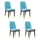 Contemporary Metal Side Chair Dining Room Armless Cushion Wingback Chair Dark Blue-Gray 4 Piece Set Clearhalo ' kitchen&dining_furn' 'Dining Chairs' 'Dining Tables & Seating' 'dining_chair' 'furn' 'furn_dining_chair' 'Furniture' 'furniture_dining_chair' 'Kitchen & Dining Furniture' 'kitchen' 3910791