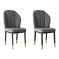 Contemporary Metal Side Chair Dining Room Armless Cushion Wingback Chair Dark Gray 2 Piece Set Clearhalo ' kitchen&dining_furn' 'Dining Chairs' 'Dining Tables & Seating' 'dining_chair' 'furn' 'furn_dining_chair' 'Furniture' 'furniture_dining_chair' 'Kitchen & Dining Furniture' 'kitchen' 3910793