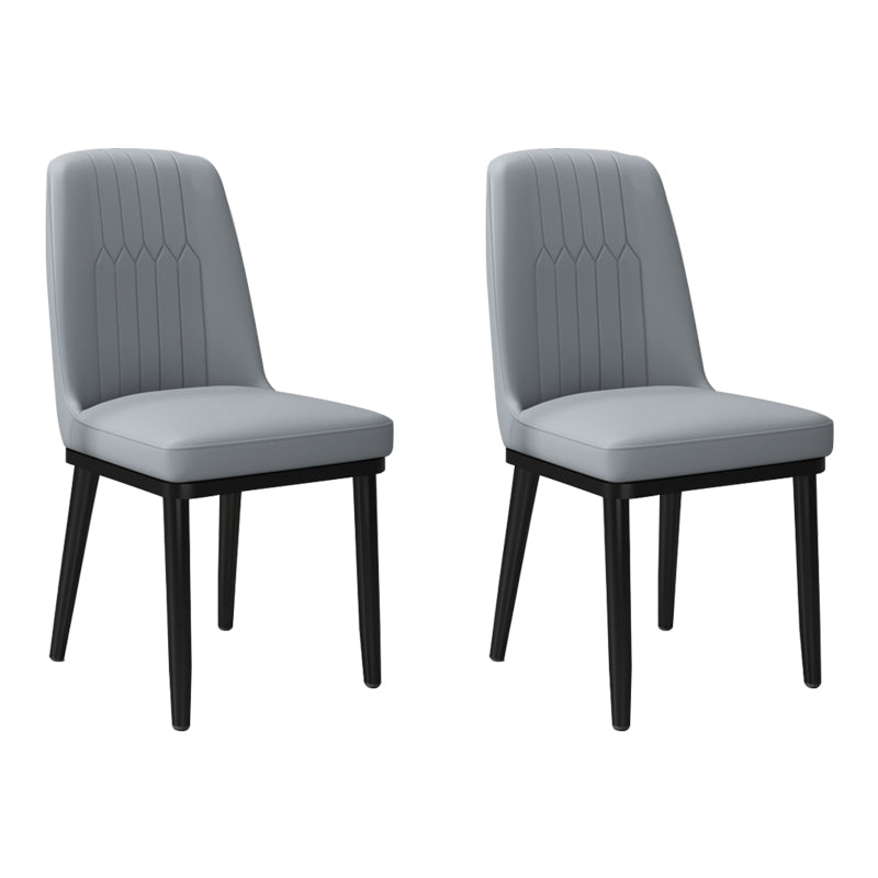 Contemporary Metal Side Chair Dining Room Armless Cushion Wingback Chair Grey 2 Piece Set Clearhalo ' kitchen&dining_furn' 'Dining Chairs' 'Dining Tables & Seating' 'dining_chair' 'furn' 'furn_dining_chair' 'Furniture' 'furniture_dining_chair' 'Kitchen & Dining Furniture' 'kitchen' 3910796