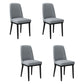 Contemporary Metal Side Chair Dining Room Armless Cushion Wingback Chair Grey 4 Piece Set Clearhalo ' kitchen&dining_furn' 'Dining Chairs' 'Dining Tables & Seating' 'dining_chair' 'furn' 'furn_dining_chair' 'Furniture' 'furniture_dining_chair' 'Kitchen & Dining Furniture' 'kitchen' 3910797