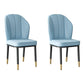 Contemporary Metal Side Chair Dining Room Armless Cushion Wingback Chair Light Blue 2 Piece Set Clearhalo ' kitchen&dining_furn' 'Dining Chairs' 'Dining Tables & Seating' 'dining_chair' 'furn' 'furn_dining_chair' 'Furniture' 'furniture_dining_chair' 'Kitchen & Dining Furniture' 'kitchen' 3910802