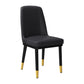 Contemporary Metal Side Chair Dining Room Armless Cushion Wingback Chair Gloss Black 1 Piece Clearhalo ' kitchen&dining_furn' 'Dining Chairs' 'Dining Tables & Seating' 'dining_chair' 'furn' 'furn_dining_chair' 'Furniture' 'furniture_dining_chair' 'Kitchen & Dining Furniture' 'kitchen' 3910807
