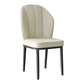 Contemporary Metal Side Chair Dining Room Armless Cushion Wingback Chair Beige 1 Piece Clearhalo ' kitchen&dining_furn' 'Dining Chairs' 'Dining Tables & Seating' 'dining_chair' 'furn' 'furn_dining_chair' 'Furniture' 'furniture_dining_chair' 'Kitchen & Dining Furniture' 'kitchen' 3910813