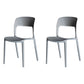 Contemporary Plastic Dining Room Chairs Open Back Dining Side Chair for Restaurant Use Grey 2 Piece Set Clearhalo ' kitchen&dining_furn' 'Dining Chairs' 'Dining Tables & Seating' 'dining_chair' 'furn' 'furn_dining_chair' 'Furniture' 'furniture_dining_chair' 'Kitchen & Dining Furniture' 'kitchen' 3910821