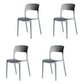 Contemporary Plastic Dining Room Chairs Open Back Dining Side Chair for Restaurant Use Grey 4 Piece Set Clearhalo ' kitchen&dining_furn' 'Dining Chairs' 'Dining Tables & Seating' 'dining_chair' 'furn' 'furn_dining_chair' 'Furniture' 'furniture_dining_chair' 'Kitchen & Dining Furniture' 'kitchen' 3910822