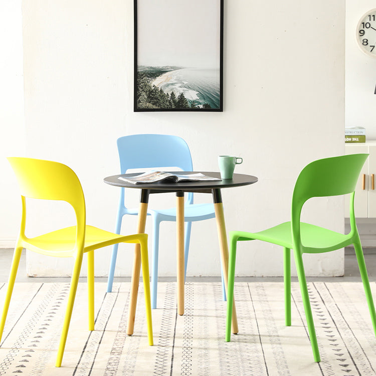 Contemporary Plastic Dining Room Chairs Open Back Dining Side Chair for Restaurant Use Clearhalo ' kitchen&dining_furn' 'Dining Chairs' 'Dining Tables & Seating' 'dining_chair' 'furn' 'furn_dining_chair' 'Furniture' 'furniture_dining_chair' 'Kitchen & Dining Furniture' 'kitchen' 3910823