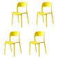 Contemporary Plastic Dining Room Chairs Open Back Dining Side Chair for Restaurant Use Yellow 4 Piece Set Clearhalo ' kitchen&dining_furn' 'Dining Chairs' 'Dining Tables & Seating' 'dining_chair' 'furn' 'furn_dining_chair' 'Furniture' 'furniture_dining_chair' 'Kitchen & Dining Furniture' 'kitchen' 3910828