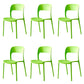 Contemporary Plastic Dining Room Chairs Open Back Dining Side Chair for Restaurant Use Green 6 Piece Set Clearhalo ' kitchen&dining_furn' 'Dining Chairs' 'Dining Tables & Seating' 'dining_chair' 'furn' 'furn_dining_chair' 'Furniture' 'furniture_dining_chair' 'Kitchen & Dining Furniture' 'kitchen' 3910835
