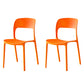 Contemporary Plastic Dining Room Chairs Open Back Dining Side Chair for Restaurant Use Orange 2 Piece Set Clearhalo ' kitchen&dining_furn' 'Dining Chairs' 'Dining Tables & Seating' 'dining_chair' 'furn' 'furn_dining_chair' 'Furniture' 'furniture_dining_chair' 'Kitchen & Dining Furniture' 'kitchen' 3910836