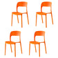 Contemporary Plastic Dining Room Chairs Open Back Dining Side Chair for Restaurant Use Orange 4 Piece Set Clearhalo ' kitchen&dining_furn' 'Dining Chairs' 'Dining Tables & Seating' 'dining_chair' 'furn' 'furn_dining_chair' 'Furniture' 'furniture_dining_chair' 'Kitchen & Dining Furniture' 'kitchen' 3910837