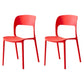 Contemporary Plastic Dining Room Chairs Open Back Dining Side Chair for Restaurant Use Red 2 Piece Set Clearhalo ' kitchen&dining_furn' 'Dining Chairs' 'Dining Tables & Seating' 'dining_chair' 'furn' 'furn_dining_chair' 'Furniture' 'furniture_dining_chair' 'Kitchen & Dining Furniture' 'kitchen' 3910839