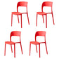 Contemporary Plastic Dining Room Chairs Open Back Dining Side Chair for Restaurant Use Red 4 Piece Set Clearhalo ' kitchen&dining_furn' 'Dining Chairs' 'Dining Tables & Seating' 'dining_chair' 'furn' 'furn_dining_chair' 'Furniture' 'furniture_dining_chair' 'Kitchen & Dining Furniture' 'kitchen' 3910840