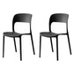 Contemporary Plastic Dining Room Chairs Open Back Dining Side Chair for Restaurant Use Black 2 Piece Set Clearhalo ' kitchen&dining_furn' 'Dining Chairs' 'Dining Tables & Seating' 'dining_chair' 'furn' 'furn_dining_chair' 'Furniture' 'furniture_dining_chair' 'Kitchen & Dining Furniture' 'kitchen' 3910842