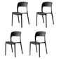 Contemporary Plastic Dining Room Chairs Open Back Dining Side Chair for Restaurant Use Black 4 Piece Set Clearhalo ' kitchen&dining_furn' 'Dining Chairs' 'Dining Tables & Seating' 'dining_chair' 'furn' 'furn_dining_chair' 'Furniture' 'furniture_dining_chair' 'Kitchen & Dining Furniture' 'kitchen' 3910843