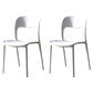 Contemporary Plastic Dining Room Chairs Open Back Dining Side Chair for Restaurant Use White 2 Piece Set Clearhalo ' kitchen&dining_furn' 'Dining Chairs' 'Dining Tables & Seating' 'dining_chair' 'furn' 'furn_dining_chair' 'Furniture' 'furniture_dining_chair' 'Kitchen & Dining Furniture' 'kitchen' 3910845