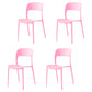 Contemporary Plastic Dining Room Chairs Open Back Dining Side Chair for Restaurant Use Pink 4 Piece Set Clearhalo ' kitchen&dining_furn' 'Dining Chairs' 'Dining Tables & Seating' 'dining_chair' 'furn' 'furn_dining_chair' 'Furniture' 'furniture_dining_chair' 'Kitchen & Dining Furniture' 'kitchen' 3910849