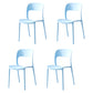 Contemporary Plastic Dining Room Chairs Open Back Dining Side Chair for Restaurant Use Blue 4 Piece Set Clearhalo ' kitchen&dining_furn' 'Dining Chairs' 'Dining Tables & Seating' 'dining_chair' 'furn' 'furn_dining_chair' 'Furniture' 'furniture_dining_chair' 'Kitchen & Dining Furniture' 'kitchen' 3910852