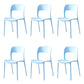 Contemporary Plastic Dining Room Chairs Open Back Dining Side Chair for Restaurant Use Blue 6 Piece Set Clearhalo ' kitchen&dining_furn' 'Dining Chairs' 'Dining Tables & Seating' 'dining_chair' 'furn' 'furn_dining_chair' 'Furniture' 'furniture_dining_chair' 'Kitchen & Dining Furniture' 'kitchen' 3910853