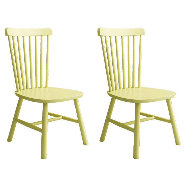 Modern Style Wooden Dining Chair Dining Armless Chair for Kitchen (Set of 2) Yellow Clearhalo ' kitchen&dining_furn' 'Dining Chairs' 'Dining Tables & Seating' 'dining_chair' 'Furniture' 'furniture_dining_chair' 'Kitchen & Dining Furniture' 'kitchen' 3910856
