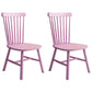 Modern Style Wooden Dining Chair Dining Armless Chair for Kitchen (Set of 2) Pink Clearhalo ' kitchen&dining_furn' 'Dining Chairs' 'Dining Tables & Seating' 'dining_chair' 'Furniture' 'furniture_dining_chair' 'Kitchen & Dining Furniture' 'kitchen' 3910857