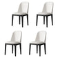 Contemporary Metal Dining Room Chairs Leather Dining Armless Chairs for Restaurant White 4 Piece Set Black Clearhalo ' kitchen&dining_furn' 'Dining Chairs' 'Dining Tables & Seating' 'dining_chair' 'furn' 'furn_dining_chair' 'Furniture' 'furniture_dining_chair' 'Kitchen & Dining Furniture' 'kitchen' 3910881