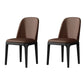 Contemporary Metal Dining Room Chairs Leather Dining Armless Chairs for Restaurant Dark Brown 2 Piece Set Black Clearhalo ' kitchen&dining_furn' 'Dining Chairs' 'Dining Tables & Seating' 'dining_chair' 'furn' 'furn_dining_chair' 'Furniture' 'furniture_dining_chair' 'Kitchen & Dining Furniture' 'kitchen' 3910885
