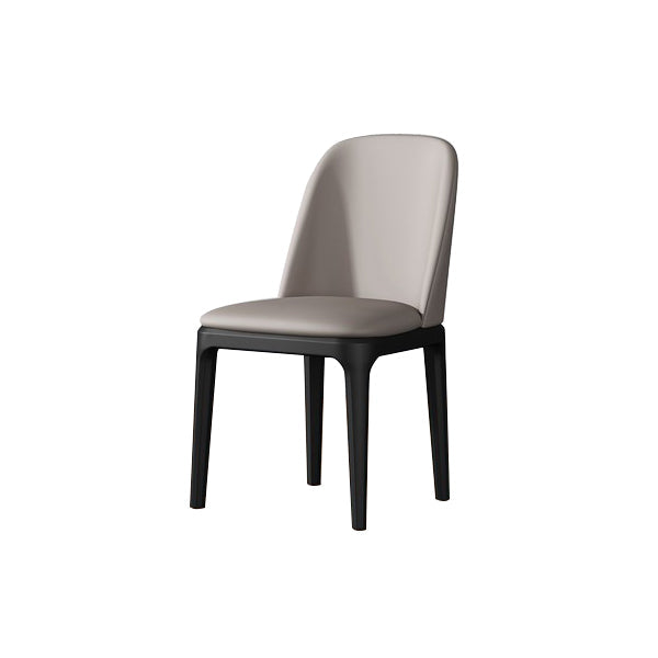 Contemporary Metal Dining Room Chairs Leather Dining Armless Chairs for Restaurant Light Gray 1 Piece Black Clearhalo ' kitchen&dining_furn' 'Dining Chairs' 'Dining Tables & Seating' 'dining_chair' 'furn' 'furn_dining_chair' 'Furniture' 'furniture_dining_chair' 'Kitchen & Dining Furniture' 'kitchen' 3910889