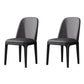 Contemporary Metal Dining Room Chairs Leather Dining Armless Chairs for Restaurant Dark Gray 2 Piece Set Black Clearhalo ' kitchen&dining_furn' 'Dining Chairs' 'Dining Tables & Seating' 'dining_chair' 'furn' 'furn_dining_chair' 'Furniture' 'furniture_dining_chair' 'Kitchen & Dining Furniture' 'kitchen' 3910896