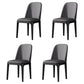 Contemporary Metal Dining Room Chairs Leather Dining Armless Chairs for Restaurant Dark Gray 4 Piece Set Black Clearhalo ' kitchen&dining_furn' 'Dining Chairs' 'Dining Tables & Seating' 'dining_chair' 'furn' 'furn_dining_chair' 'Furniture' 'furniture_dining_chair' 'Kitchen & Dining Furniture' 'kitchen' 3910897
