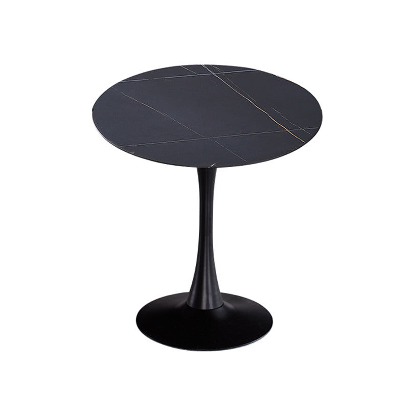 Modern Style Dining Table Round Sintered Stone Dining Table for Home Use Black Gold Black Clearhalo ' dining_table' 'Dining Tables & Seating' 'Dining Tables' 'furn' 'furn_dining_table' 'Furniture' 'furniture_dining_table' 'Kitchen & Dining Furniture' 'kitchen&dining_furn' 'kitchen' 'kitchen_dining_table' 3922663