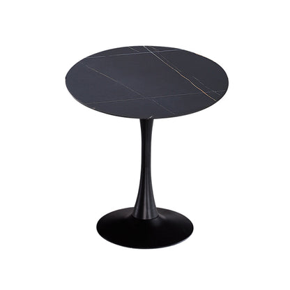 Modern Style Dining Table Round Sintered Stone Dining Table for Home Use Black Gold Black Clearhalo ' dining_table' 'Dining Tables & Seating' 'Dining Tables' 'furn' 'furn_dining_table' 'Furniture' 'furniture_dining_table' 'Kitchen & Dining Furniture' 'kitchen&dining_furn' 'kitchen' 'kitchen_dining_table' 3922663