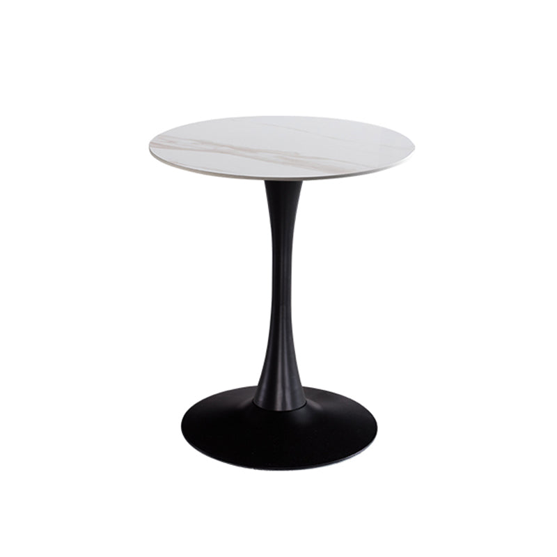 Modern Style Dining Table Round Sintered Stone Dining Table for Home Use White Black Clearhalo ' dining_table' 'Dining Tables & Seating' 'Dining Tables' 'furn' 'furn_dining_table' 'Furniture' 'furniture_dining_table' 'Kitchen & Dining Furniture' 'kitchen&dining_furn' 'kitchen' 'kitchen_dining_table' 3922664