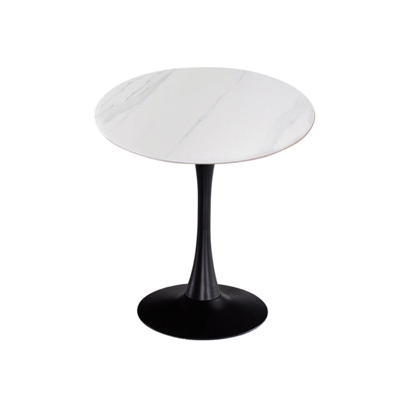 Modern Style Dining Table Round Sintered Stone Dining Table for Home Use Beige Black Clearhalo ' dining_table' 'Dining Tables & Seating' 'Dining Tables' 'furn' 'furn_dining_table' 'Furniture' 'furniture_dining_table' 'Kitchen & Dining Furniture' 'kitchen&dining_furn' 'kitchen' 'kitchen_dining_table' 3922665