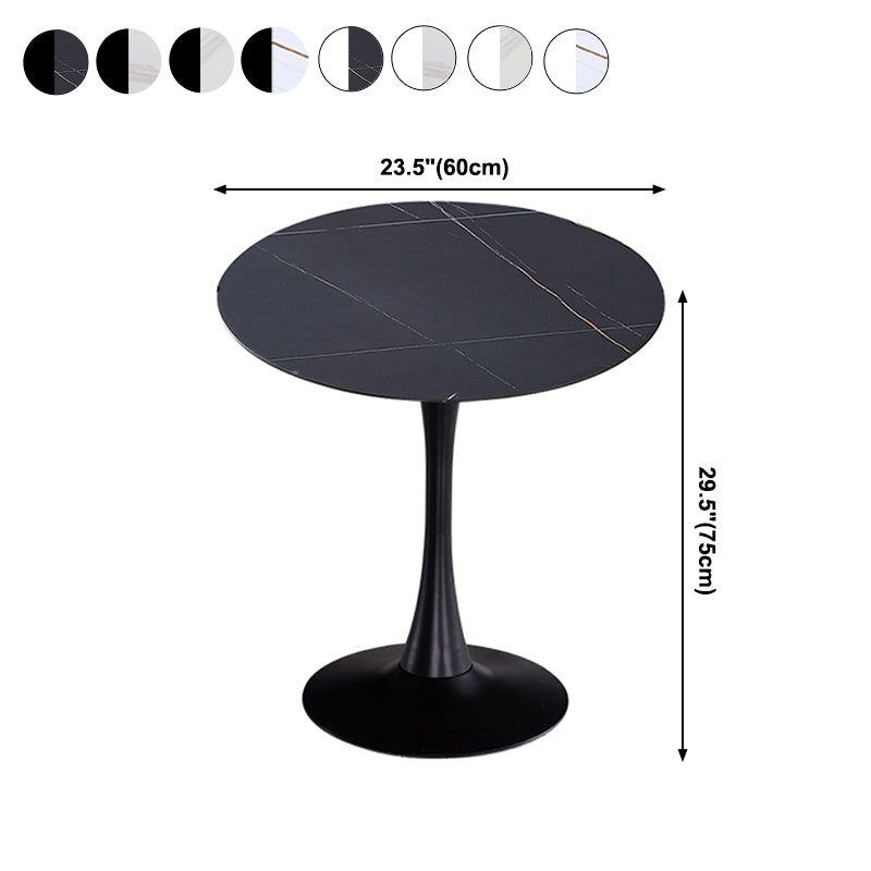 Modern Style Dining Table Round Sintered Stone Dining Table for Home Use Clearhalo ' dining_table' 'Dining Tables & Seating' 'Dining Tables' 'furn' 'furn_dining_table' 'Furniture' 'furniture_dining_table' 'Kitchen & Dining Furniture' 'kitchen&dining_furn' 'kitchen' 'kitchen_dining_table' 3922672
