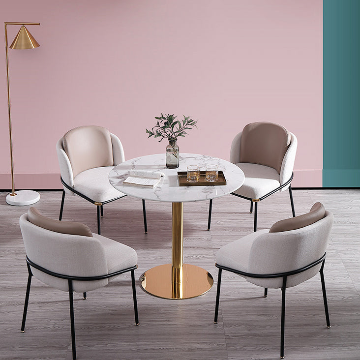 Metal Traditional Luxury Round Dining Table Sintered Stone Table with Pedestal Base Clearhalo ' dining_table' 'Dining Tables & Seating' 'Dining Tables' 'furn' 'furn_dining_table' 'Furniture' 'furniture_dining_table' 'Kitchen & Dining Furniture' 'kitchen&dining_furn' 'kitchen' 'kitchen_dining_table' 3922678