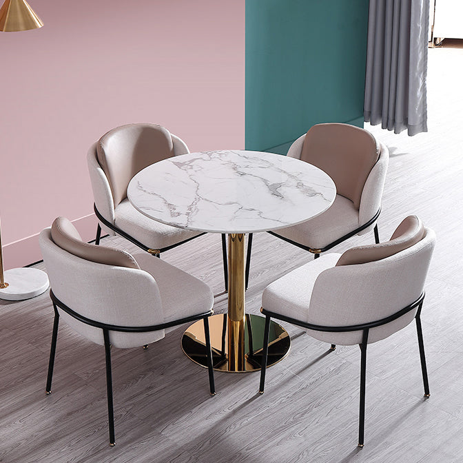 Metal Traditional Luxury Round Dining Table Sintered Stone Table with Pedestal Base Clearhalo ' dining_table' 'Dining Tables & Seating' 'Dining Tables' 'furn' 'furn_dining_table' 'Furniture' 'furniture_dining_table' 'Kitchen & Dining Furniture' 'kitchen&dining_furn' 'kitchen' 'kitchen_dining_table' 3922680