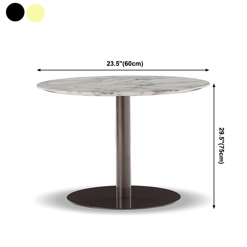 Metal Traditional Luxury Round Dining Table Sintered Stone Table with Pedestal Base Clearhalo ' dining_table' 'Dining Tables & Seating' 'Dining Tables' 'furn' 'furn_dining_table' 'Furniture' 'furniture_dining_table' 'Kitchen & Dining Furniture' 'kitchen&dining_furn' 'kitchen' 'kitchen_dining_table' 3922687