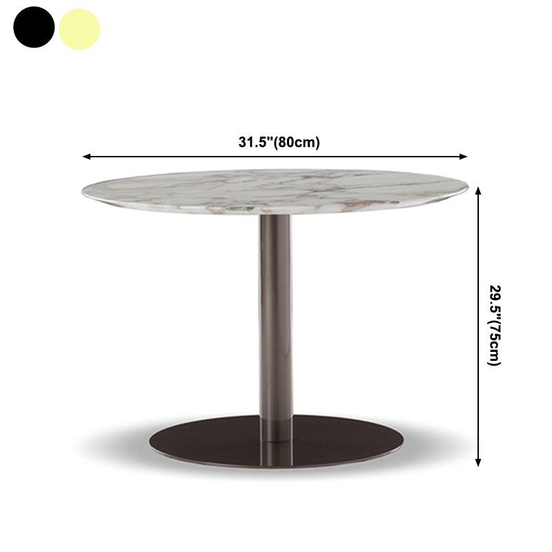 Metal Traditional Luxury Round Dining Table Sintered Stone Table with Pedestal Base Clearhalo ' dining_table' 'Dining Tables & Seating' 'Dining Tables' 'furn' 'furn_dining_table' 'Furniture' 'furniture_dining_table' 'Kitchen & Dining Furniture' 'kitchen&dining_furn' 'kitchen' 'kitchen_dining_table' 3922689