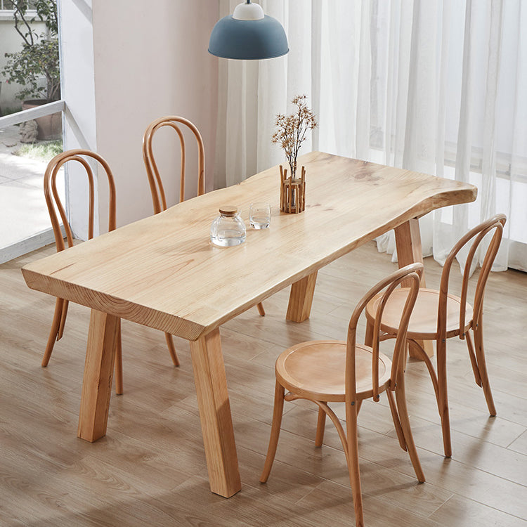 Rectangle Wood Dining Table Modern Pine Table in Nature with 4 Legs for Restaurant Clearhalo ' dining_table' 'Dining Tables & Seating' 'Dining Tables' 'furn' 'furn_dining_table' 'Furniture' 'furniture_dining_table' 'Kitchen & Dining Furniture' 'kitchen&dining_furn' 'kitchen' 'kitchen_dining_table' 3922706