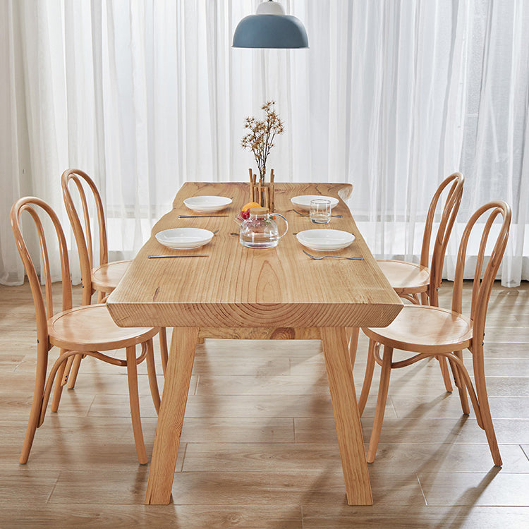 Rectangle Wood Dining Table Modern Pine Table in Nature with 4 Legs for Restaurant Clearhalo ' dining_table' 'Dining Tables & Seating' 'Dining Tables' 'furn' 'furn_dining_table' 'Furniture' 'furniture_dining_table' 'Kitchen & Dining Furniture' 'kitchen&dining_furn' 'kitchen' 'kitchen_dining_table' 3922707