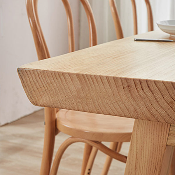 Rectangle Wood Dining Table Modern Pine Table in Nature with 4 Legs for Restaurant Clearhalo ' dining_table' 'Dining Tables & Seating' 'Dining Tables' 'furn' 'furn_dining_table' 'Furniture' 'furniture_dining_table' 'Kitchen & Dining Furniture' 'kitchen&dining_furn' 'kitchen' 'kitchen_dining_table' 3922711