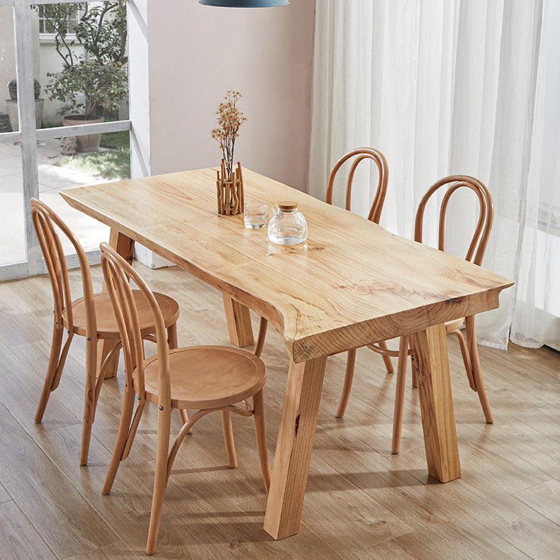 Rectangle Wood Dining Table Modern Pine Table in Nature with 4 Legs for Restaurant Clearhalo ' dining_table' 'Dining Tables & Seating' 'Dining Tables' 'furn' 'furn_dining_table' 'Furniture' 'furniture_dining_table' 'Kitchen & Dining Furniture' 'kitchen&dining_furn' 'kitchen' 'kitchen_dining_table' 3922715