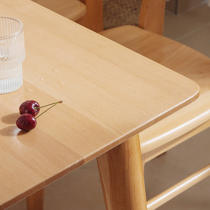 Rectangle Solid Wood Dining Table Modern Beech Wood Table in Nature with 4 Legs Clearhalo ' dining_table' 'Dining Tables & Seating' 'Dining Tables' 'furn' 'furn_dining_table' 'Furniture' 'furniture_dining_table' 'Kitchen & Dining Furniture' 'kitchen&dining_furn' 'kitchen' 'kitchen_dining_table' 3922726