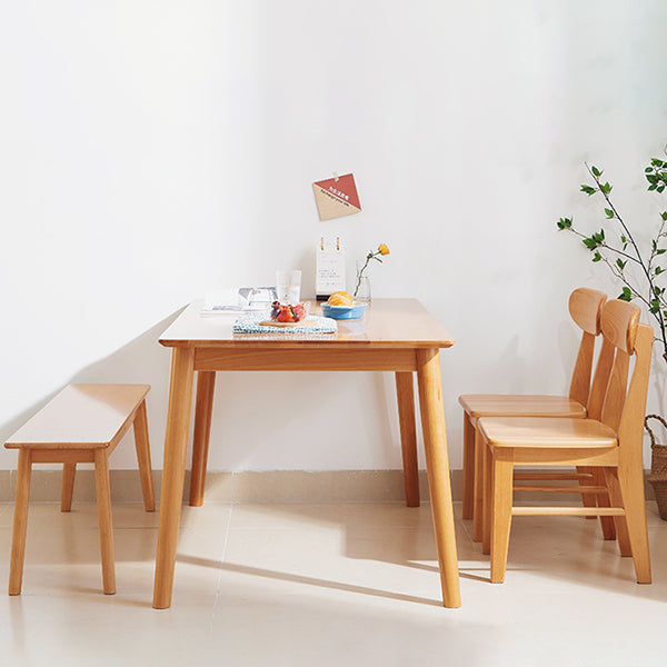 Rectangle Solid Wood Dining Table Modern Beech Wood Table in Nature with 4 Legs Clearhalo ' dining_table' 'Dining Tables & Seating' 'Dining Tables' 'furn' 'furn_dining_table' 'Furniture' 'furniture_dining_table' 'Kitchen & Dining Furniture' 'kitchen&dining_furn' 'kitchen' 'kitchen_dining_table' 3922733