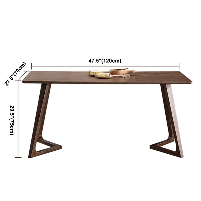 Contemporary Ash Wood Dining Table Double Pedestal Solid Wood Base Rectangle Table for Home Clearhalo ' dining_table' 'Dining Tables & Seating' 'Dining Tables' 'furn' 'furn_dining_table' 'Furniture' 'furniture_dining_table' 'Kitchen & Dining Furniture' 'kitchen&dining_furn' 'kitchen' 'kitchen_dining_table' 3922763