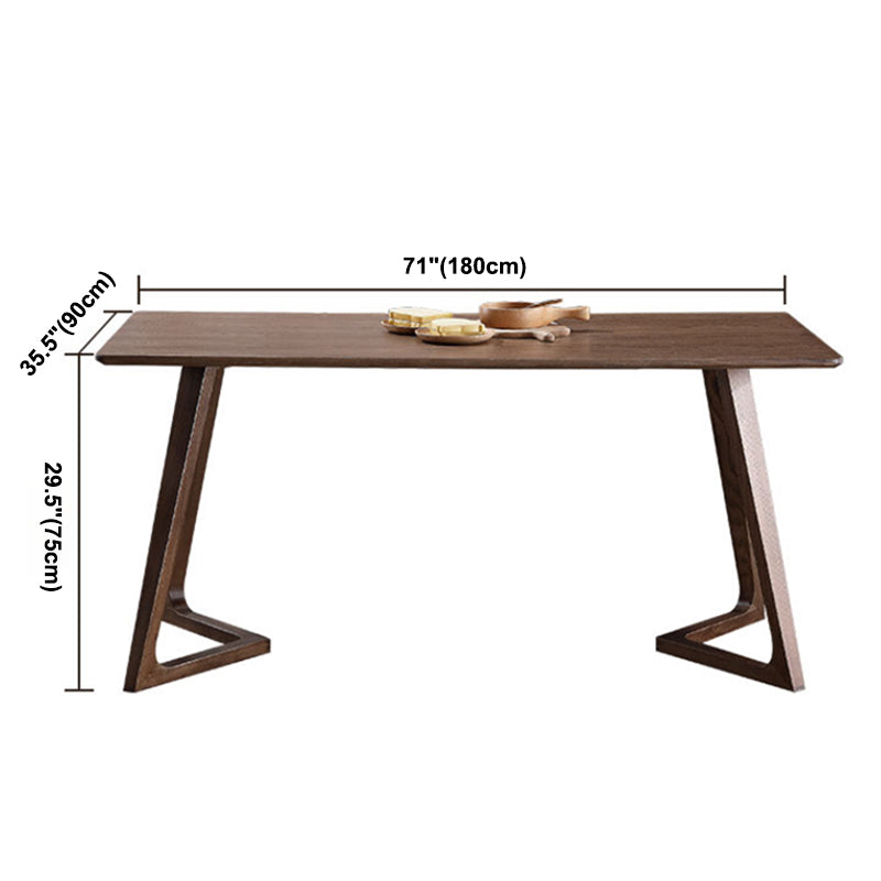 Contemporary Ash Wood Dining Table Double Pedestal Solid Wood Base Rectangle Table for Home Clearhalo ' dining_table' 'Dining Tables & Seating' 'Dining Tables' 'furn' 'furn_dining_table' 'Furniture' 'furniture_dining_table' 'Kitchen & Dining Furniture' 'kitchen&dining_furn' 'kitchen' 'kitchen_dining_table' 3922766