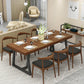 Metal Industrial Rectangle Dining Table Solid Wood Table for Kitchen and Dining Room Clearhalo ' dining_table' 'Dining Tables & Seating' 'Dining Tables' 'furn' 'furn_dining_table' 'Furniture' 'furniture_dining_table' 'Kitchen & Dining Furniture' 'kitchen&dining_furn' 'kitchen' 'kitchen_dining_table' 3922785
